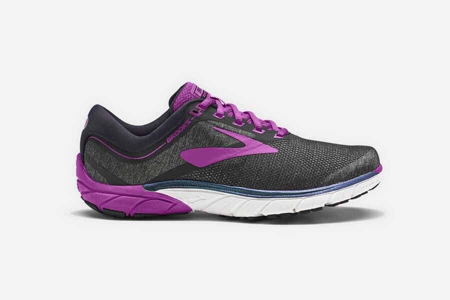 Brooks Women's PureCadence 7 Road Running Shoes Grey/Purple OARL-58246